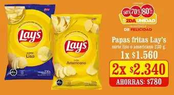 Unimarc Papas Fritas Lay's 2x230g oferta
