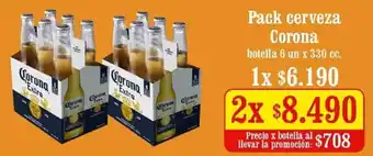 Unimarc Pack Cerveza Corona 2x6 unid oferta