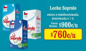 Unimarc Leche Soprole 1L oferta