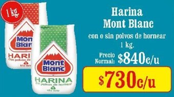 Unimarc Harina Mont Blanc 1kg oferta