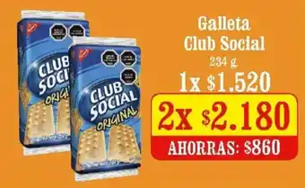 Unimarc Galleta Club Social 2x234g oferta