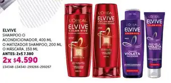 Cruz Verde Elvive Shampoo o Acondicionador o Matizador Shampoo o Máscara 2x400ml/200ml/150ml oferta