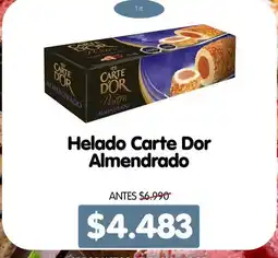 Supermercado Único Helado carte dor almendrado oferta