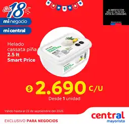 Central Mayorista Helado cassata piña oferta