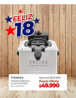 Multicentro Thomas - freidora eléctrica 5 lts hd-f500 oferta