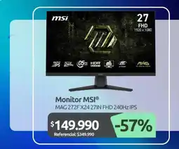 PC Factory Msi - monitor oferta