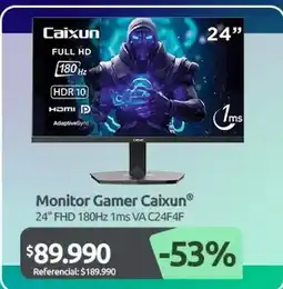 PC Factory Monitor gamer caixun oferta