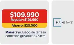 Lider Mainstays - juego de terraza comedor oferta