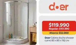 Lider Dor cabina ducha shower curvo oferta