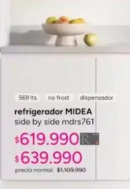 Ripley Midea - refrigerador side oferta