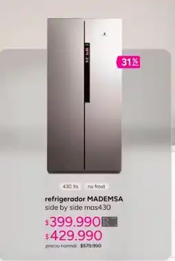 Ripley Mademsa - refrigerador side by side mas430 oferta