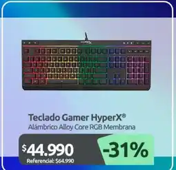 PC Factory Hyperx - teclado gamer oferta