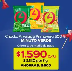 Tottus Minuto verde - choclo, arvejas y primavera oferta