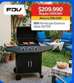 Lider Fdv - parrilla gas essence black 3q oferta