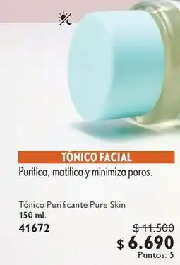 Oriflame Tonico purificante pure skin oferta