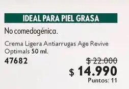 Oriflame Ideal - crema ligera antiarrugas age revive optimals oferta