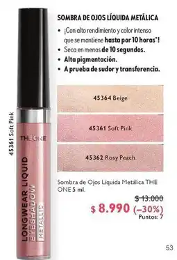 Oriflame Soft - sombra de ojos líquida metalica oferta