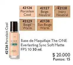 Oriflame Soft - base de maquillaje the one everlasting sync matte fps 10 30 ml oferta