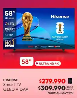 Abc Hisense - smart tv qled vidaa oferta