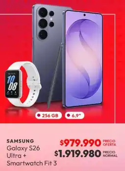 Abc Samsung - galaxy s26 ultra + smartwatch fit 3 oferta