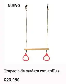 Casaideas Trapecio de madera con anillas oferta