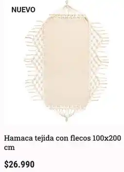 Casaideas Hamaca tejida con flecos 100x200 cm oferta