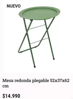 Casaideas Mesa redonda plegable 52x37x62 cm oferta
