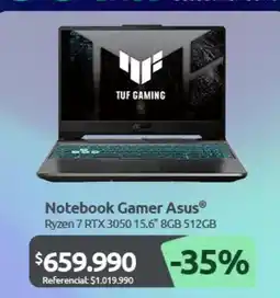 PC Factory Asus - notebook gamer oferta