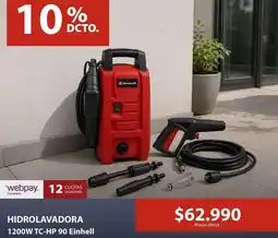 Mimbral Einhell - hidrolavadora 1200w tc-hp 90 oferta