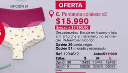 Leonisa Perla - pantaleta colaless x2 oferta