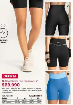 Leonisa Short biker con pretina en v oferta