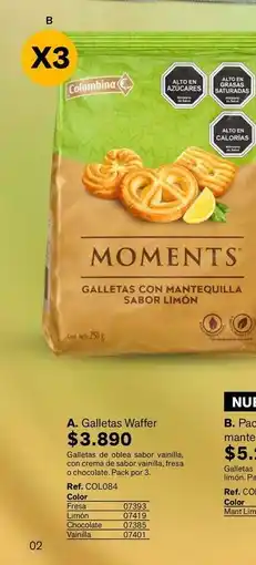 Leonisa Colombina - galletas waffer oferta