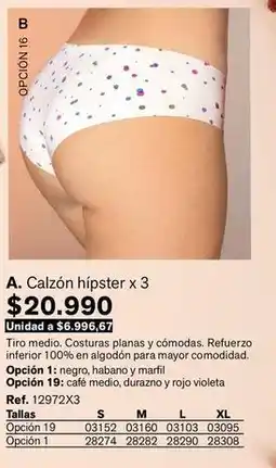 Leonisa Calzón hipster x 3 oferta