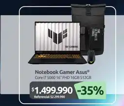 PC Factory Asus - notebook gamer oferta