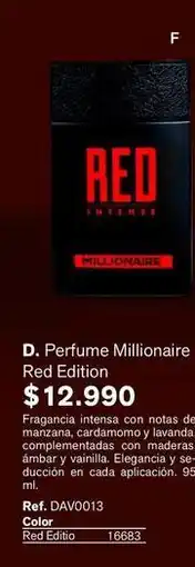 Leonisa Millionaire - perfume red edition oferta