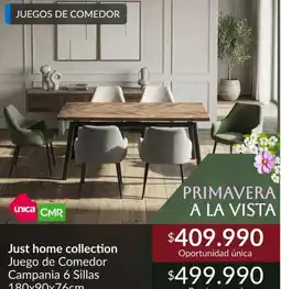 Constructor Sodimac Juego de comedor campania 6 sillas oferta