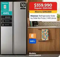 Lider Hisense - refrigerador side by side no frost oferta