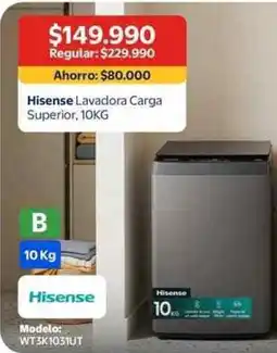 Lider Hisense - lavadora carga superior oferta