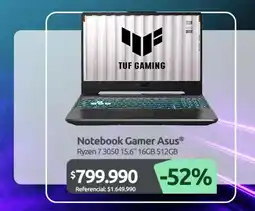 PC Factory Asus - notebook gamer oferta