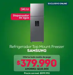 Tottus Samsung - refrigerador top mount freezer oferta