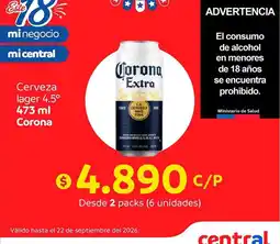 Central Mayorista Corona - cerveza oferta