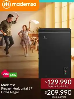 Constructor Sodimac Mademsa - freezer horizontal 97 litros negro oferta