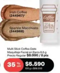 Avon Multi stick coffee date maquillage facial on barra oferta