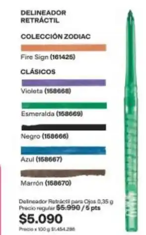 Esmeralda - delineador retractil