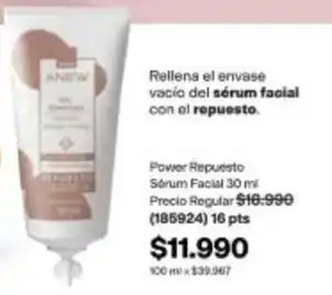 Anew - rellena el envase vacío del sérum facial con el repuesto