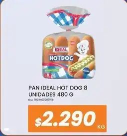 Cugat Ideal - pan hot dog 8 unidades oferta