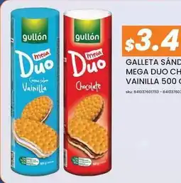 Cugat Gullón - galleta sand mega duo cho vainilla 500 oferta