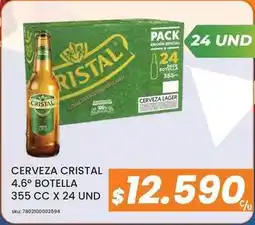 Cugat Cristal - 4.6° botella 355 cc x 24 und oferta