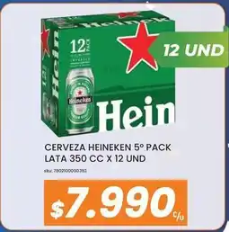 Cugat Heineken - cerveza 50 pack lata 350 cc x 12 und oferta