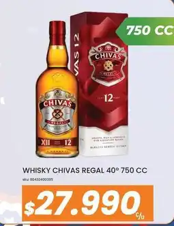 Cugat Chivas regal - whisky 40° 750 cc oferta